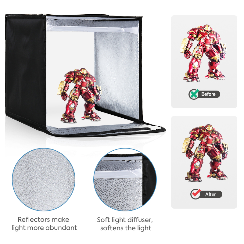 12x12in Dimmable Light Box Pho - Photography Lighting Tent のレビューと価格