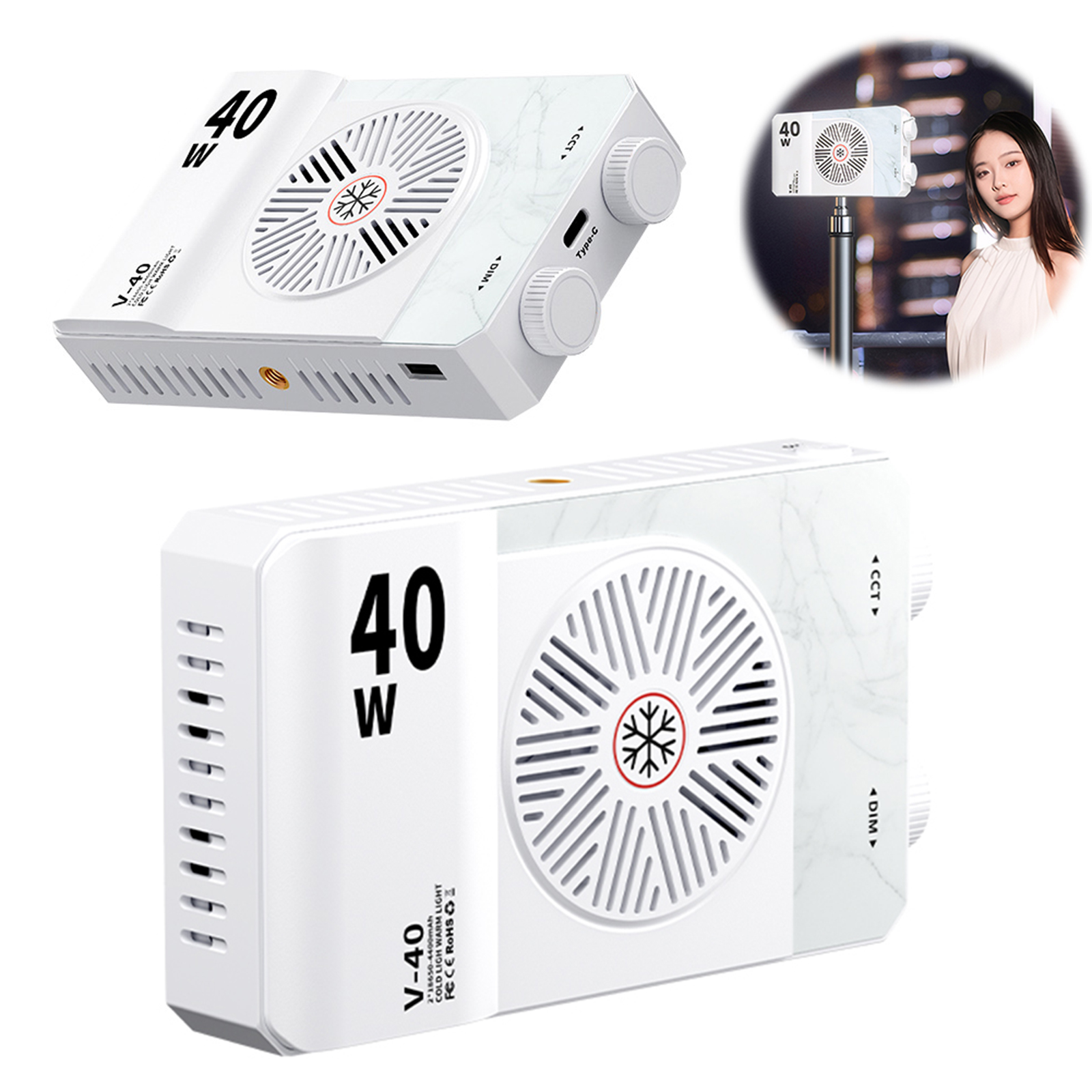 40W LED Camera Light 2800K-900 - Photography Lighting Handheld のレビューと価格