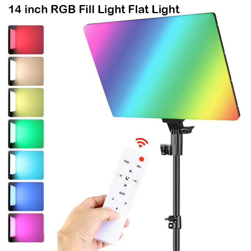 RGB 14'' LED Video Light Remot - Photography Lighting Board のレビューと価格