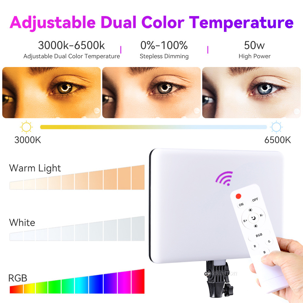 RGB 14'' LED Video Light Remot - Photography Lighting Board のレビューと価格