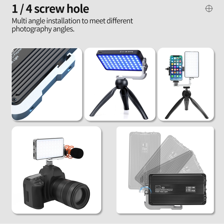Pixel G3 Flat Panel RGB Fill L - Photography Lighting Handheld のレビューと価格