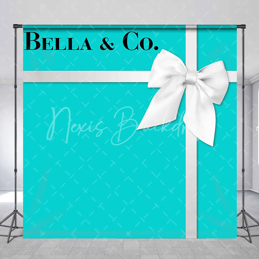 Custom Name Bow Turquoise Blue - Photography Lighting Backdrop のレビューと価格
