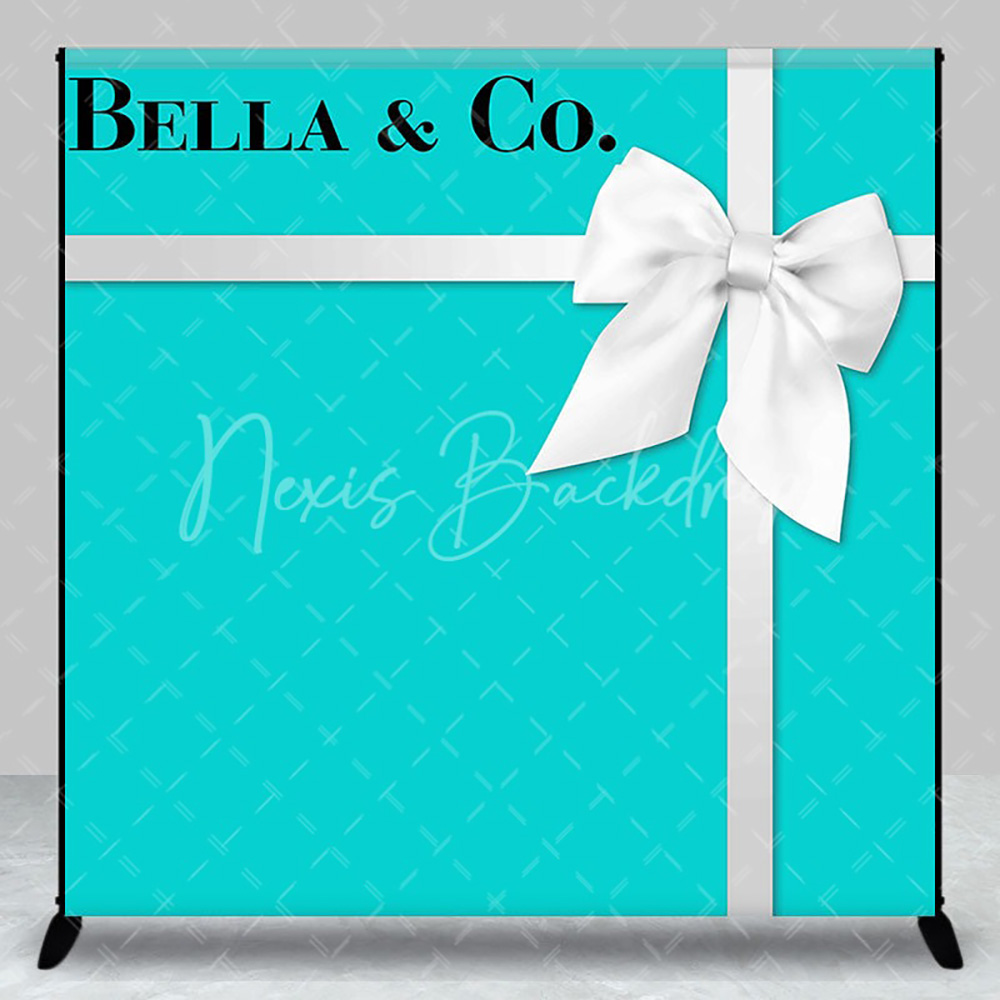 Custom Name Bow Turquoise Blue - Photography Lighting Backdrop のレビューと価格