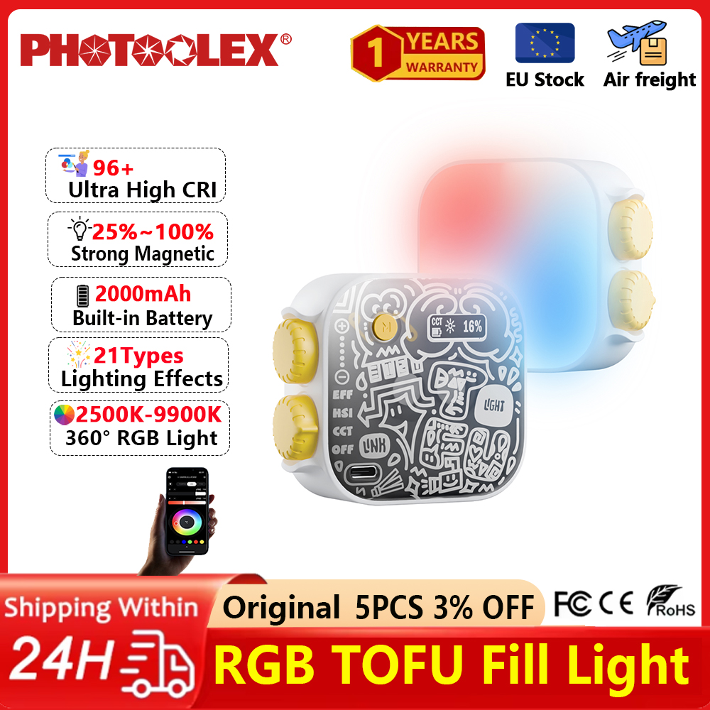 PHOTOOLEX Mini RGB Video Light - Photography Lighting Types のレビューと価格