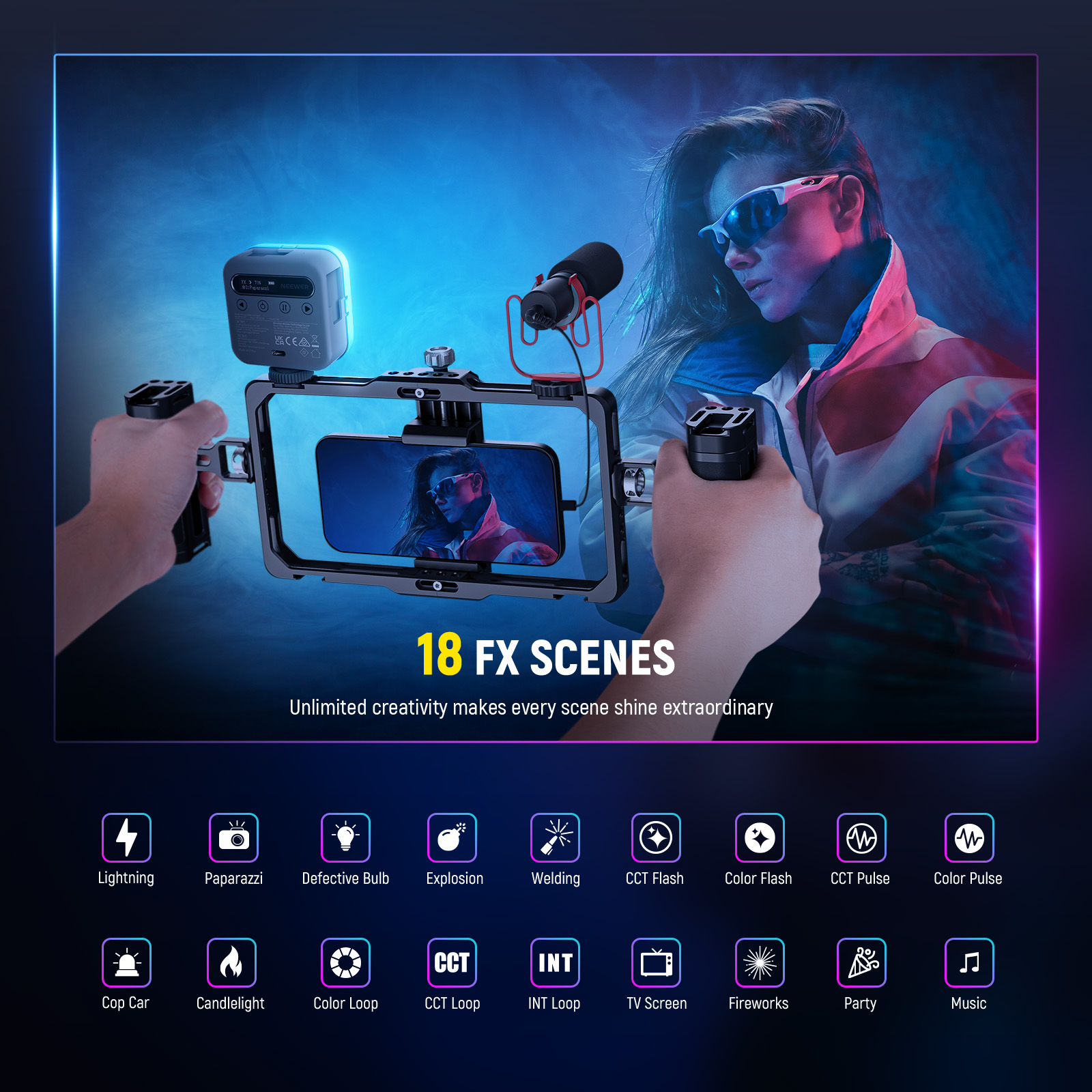 NEEWER Basic Magnetic RGB Vide - Photography Lighting Basics のレビューと価格