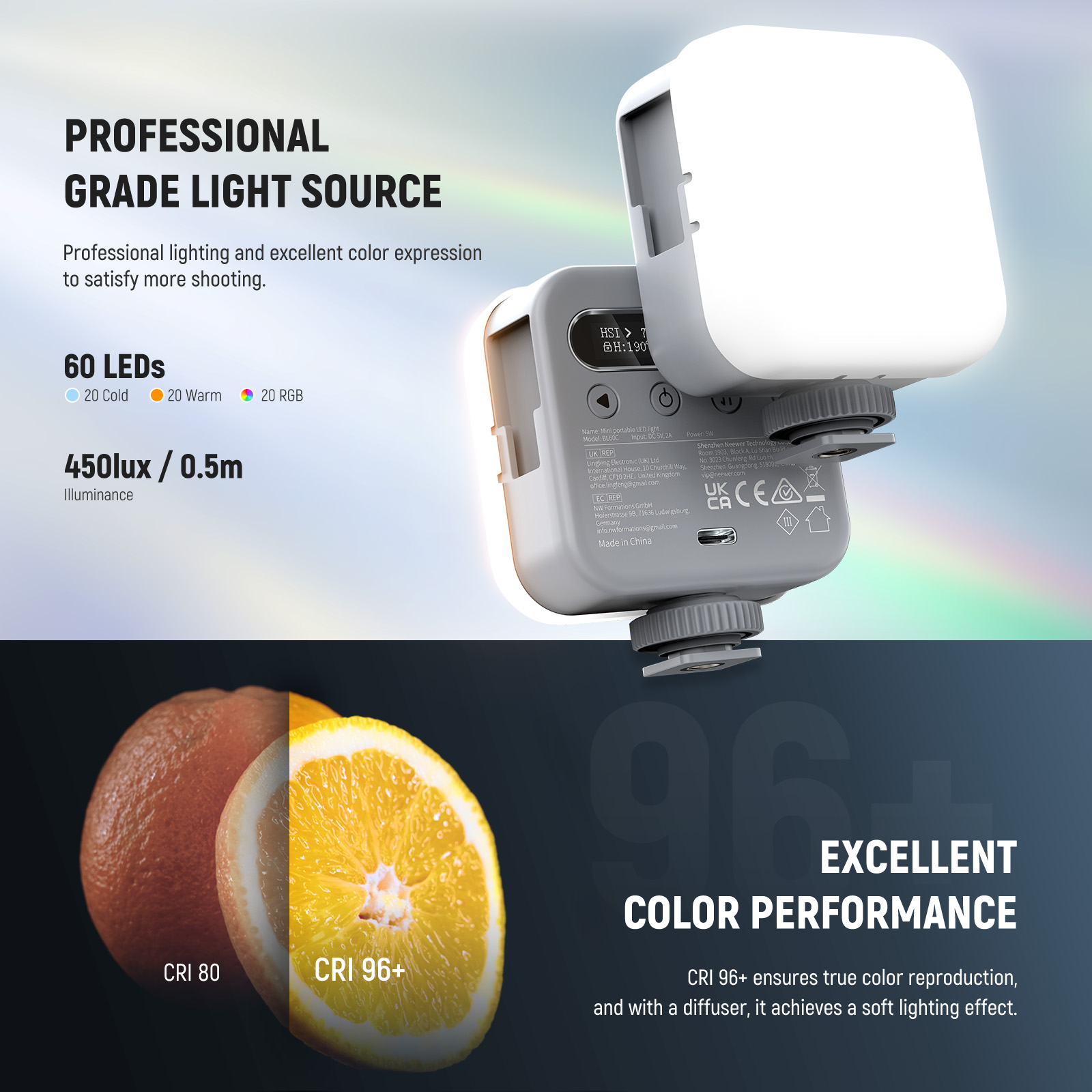NEEWER Basic Magnetic RGB Vide - Photography Lighting Basics のレビューと価格