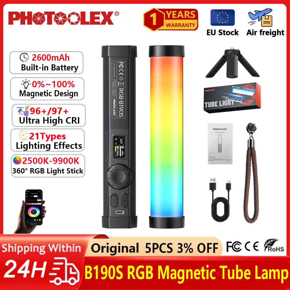 PHOTOOLEX RGB Video Light Hand - Photography Lighting Types のレビューと価格