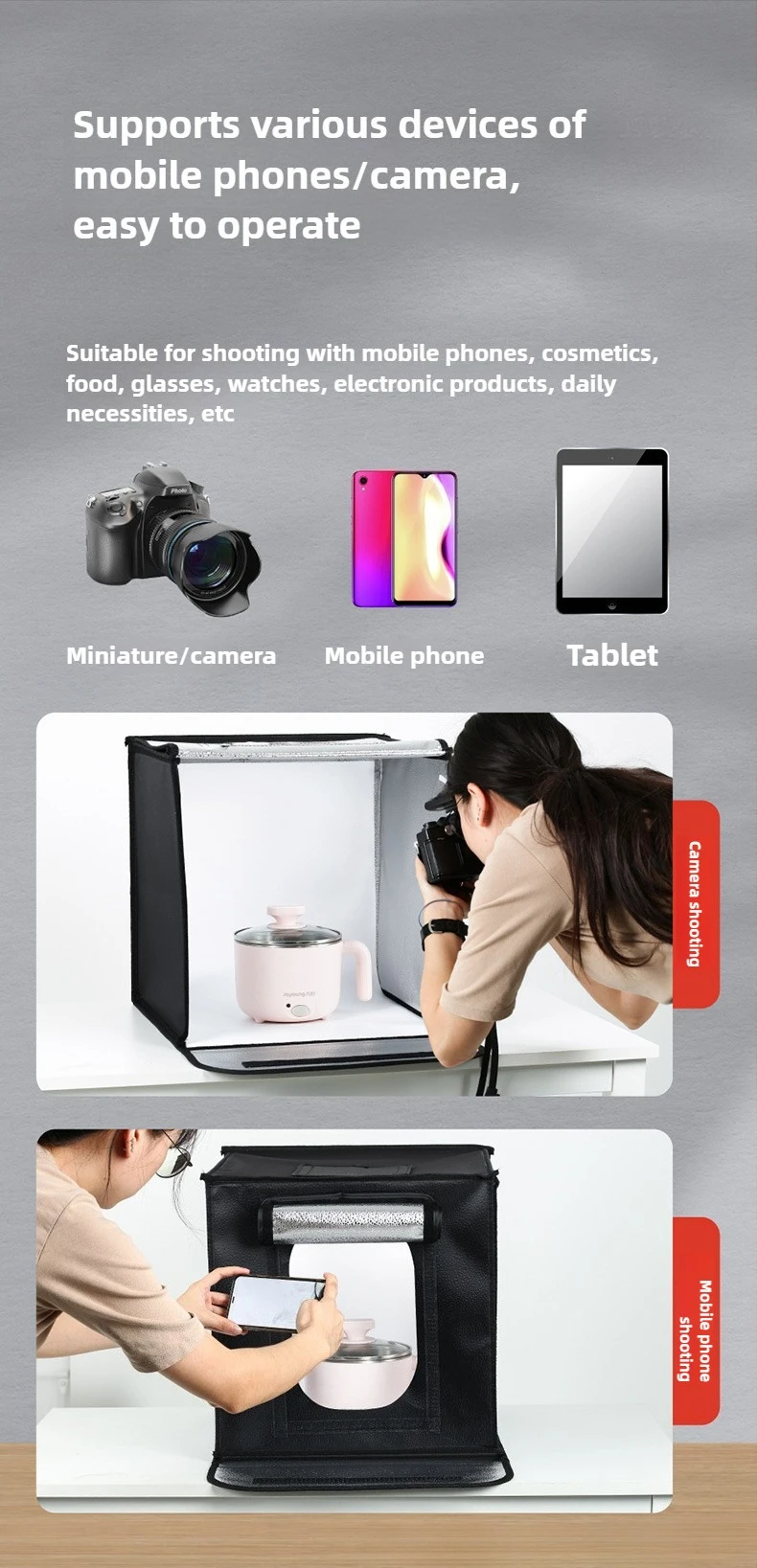 40cm Photography LED Studio Li - Photography Lighting Tent のレビューと価格