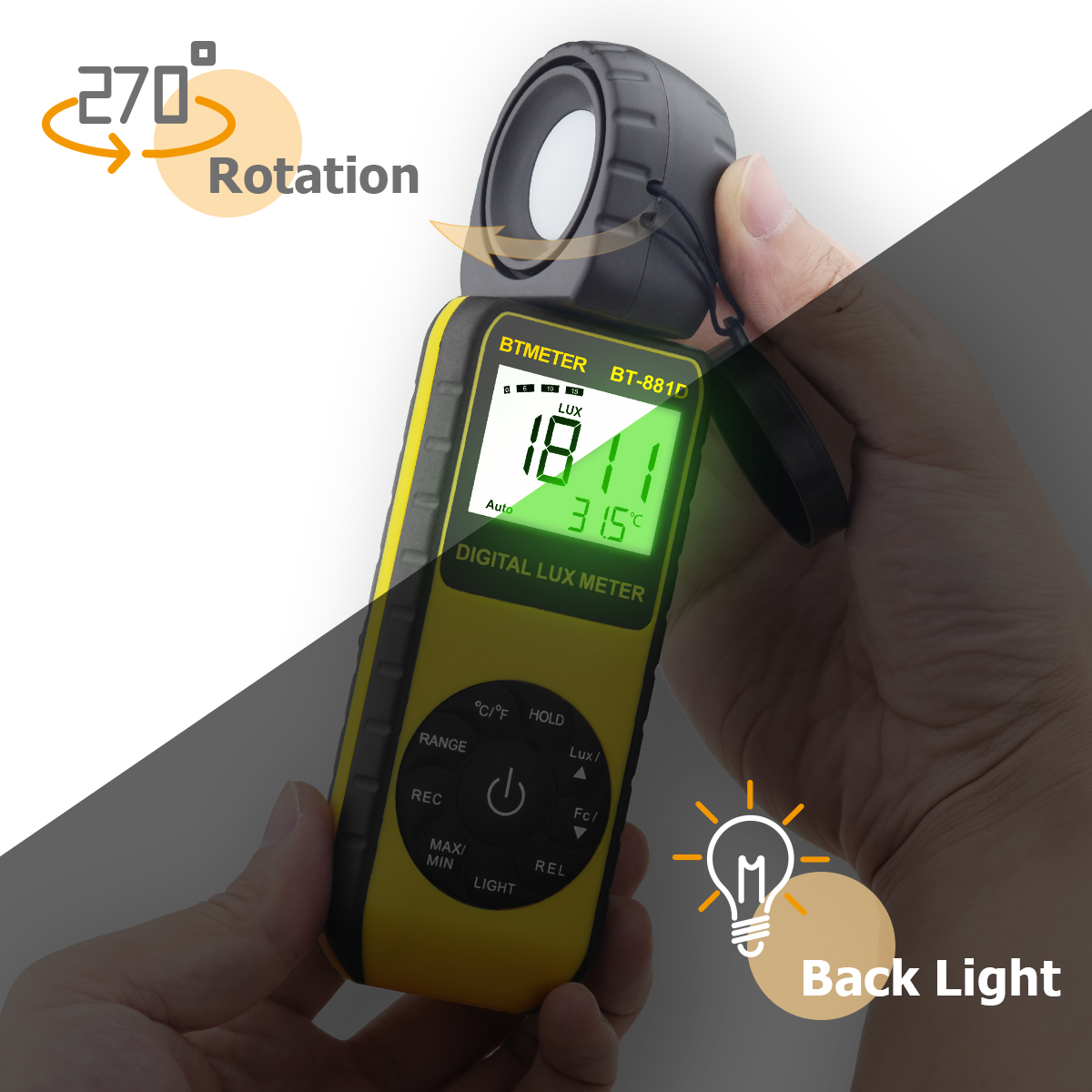 Digital Lux Meter 400,000 Lux  - Photography Lighting Handheld のレビューと価格