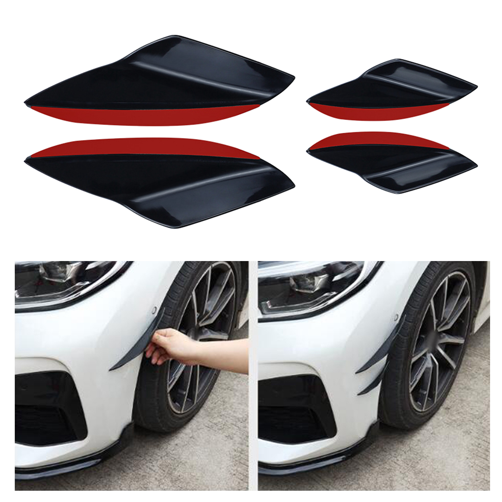 4Pcs Car Spoiler Canards Set S - Diffusion Material Roll のレビューと価格