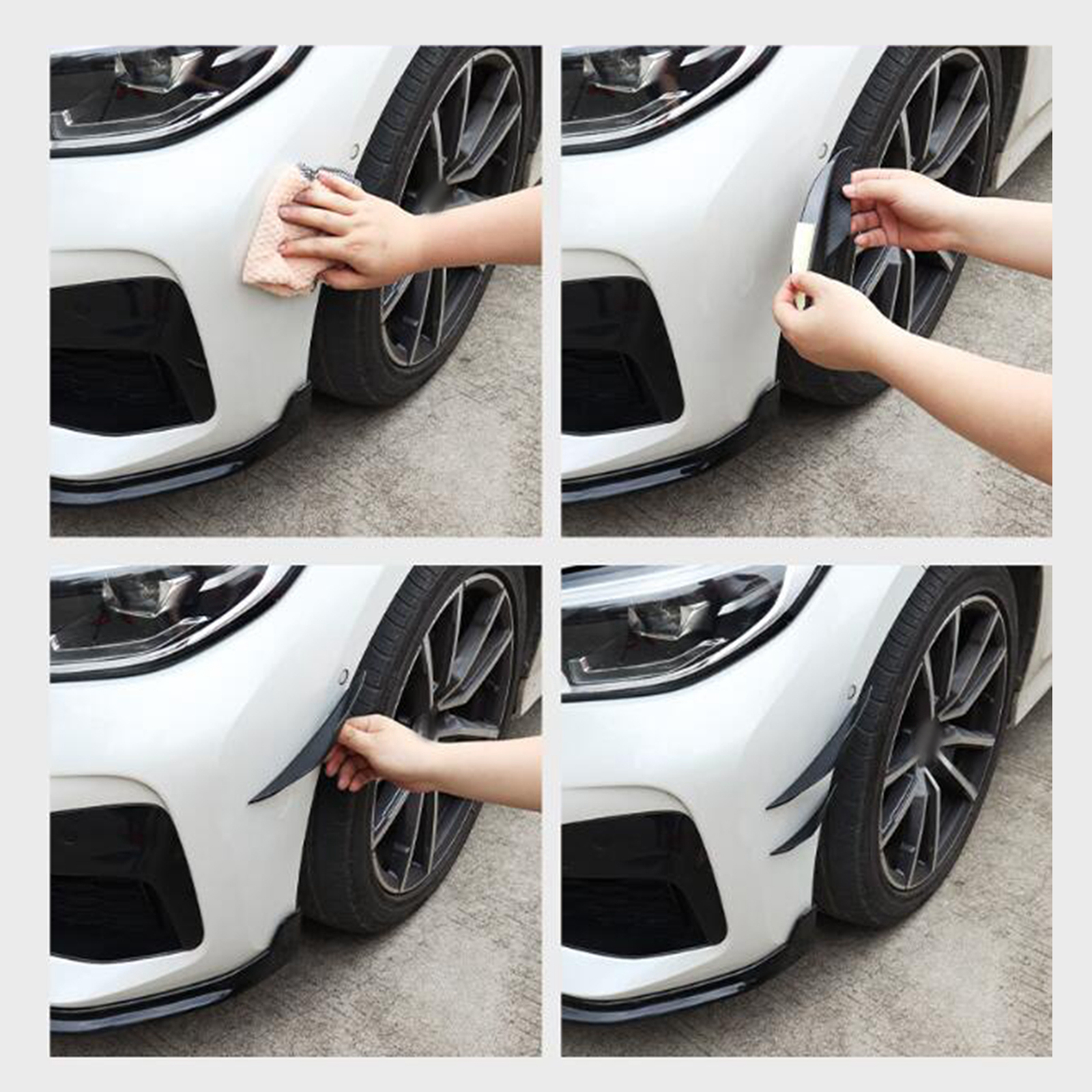 4Pcs Car Spoiler Canards Set S - Diffusion Material Roll のレビューと価格