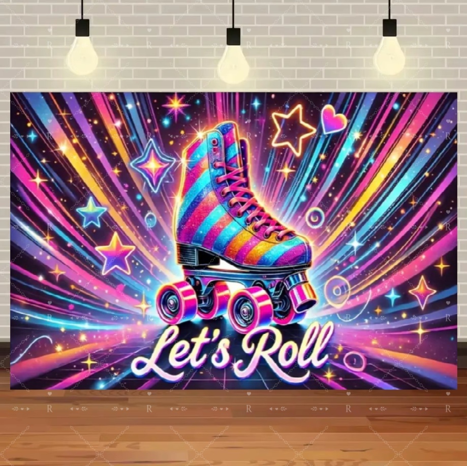 Roller Skating Shoes Theme Bir - Photography Lighting Backdrop のレビューと価格