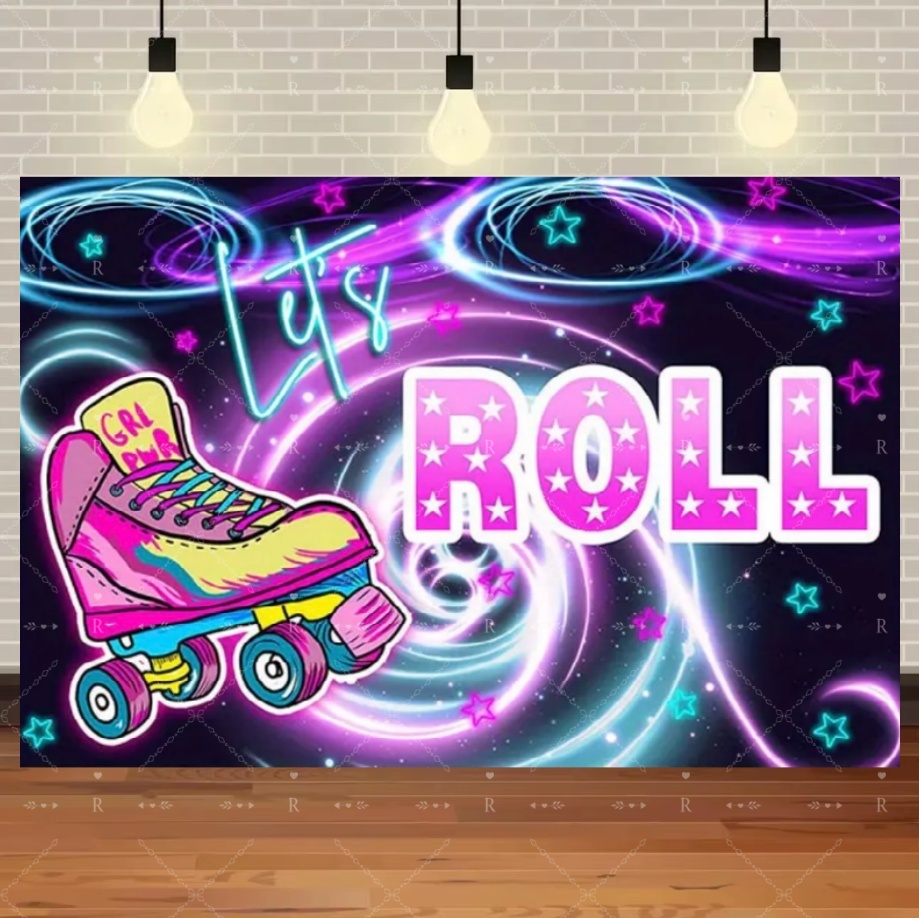 Roller Skating Shoes Theme Bir - Photography Lighting Backdrop のレビューと価格