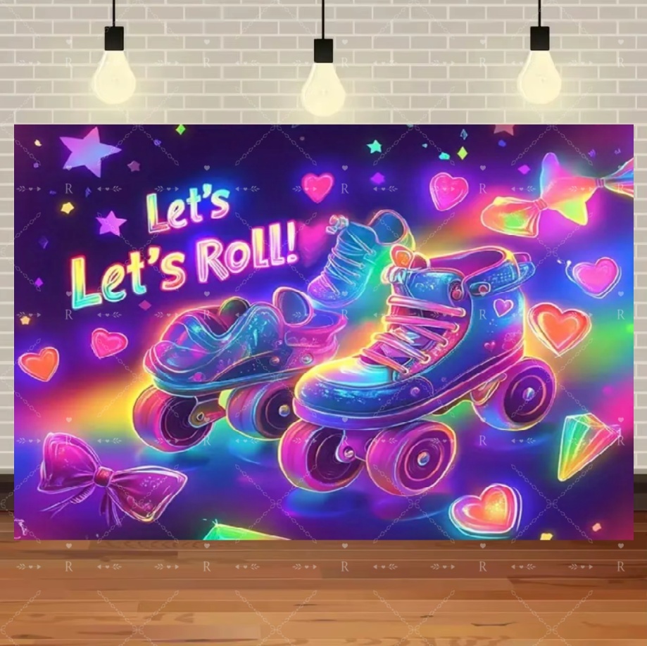 Roller Skating Shoes Theme Bir - Photography Lighting Backdrop のレビューと価格