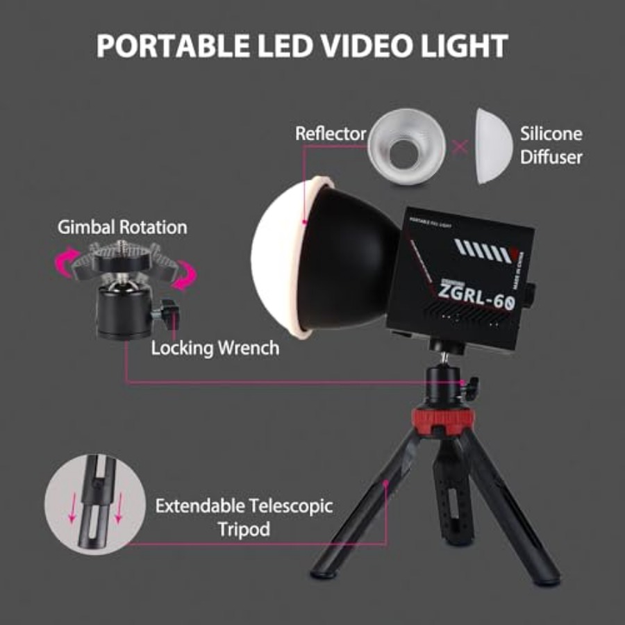 60W COB LED Video Light Handhe - Photography Lighting Handheld のレビューと価格