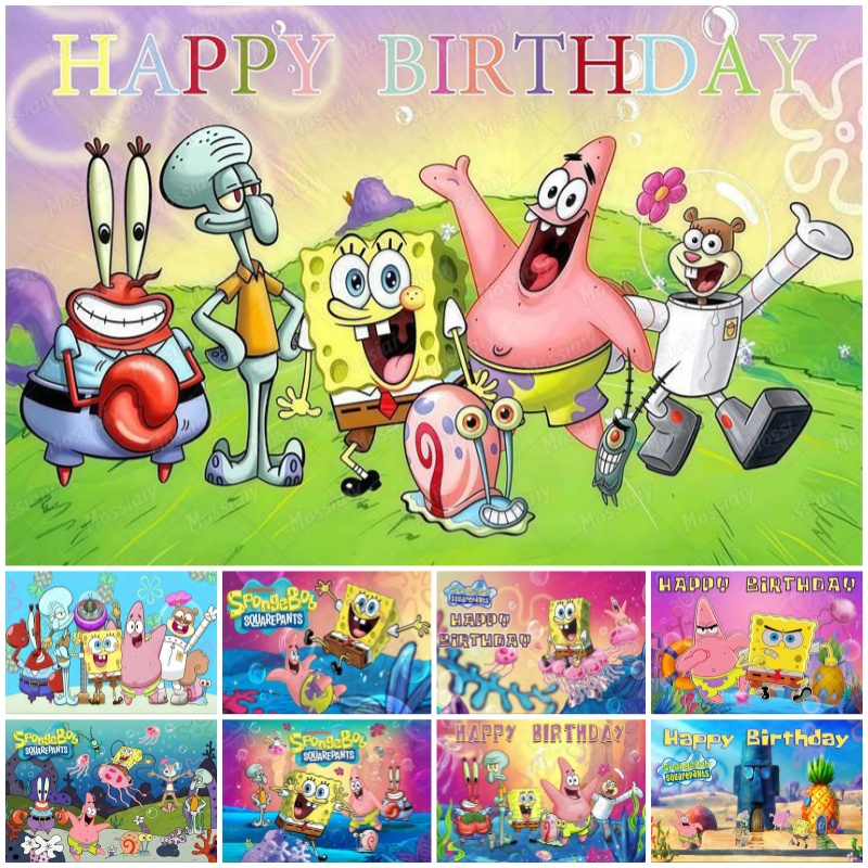 SpongeBob Theme Backdrop Carto - Photography Lighting Backdrop のレビューと価格