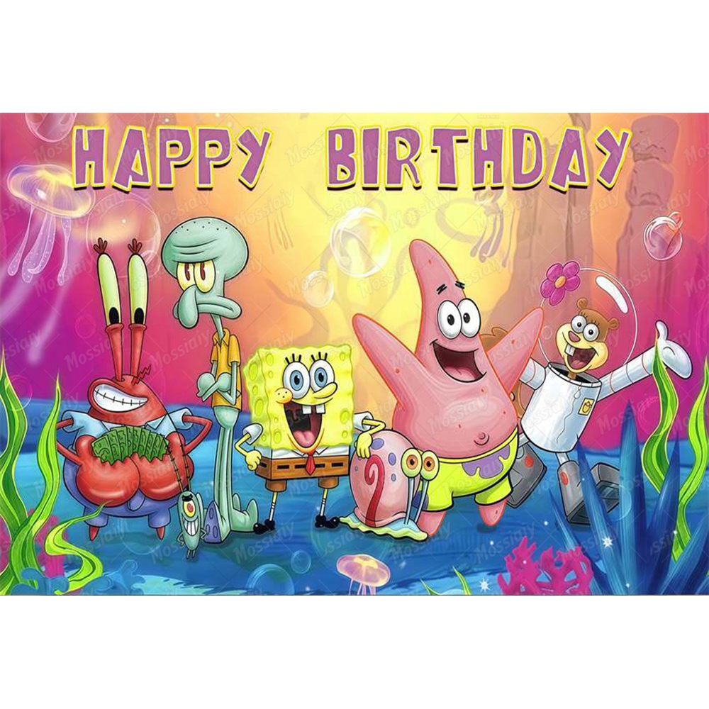 SpongeBob Theme Backdrop Carto - Photography Lighting Backdrop のレビューと価格