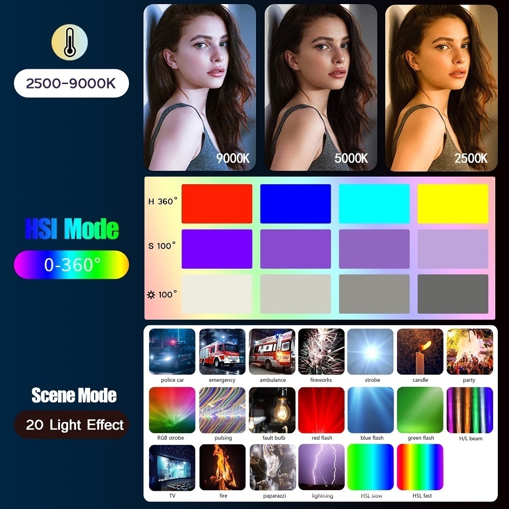 50CM RGB Stick Light Wand Ligh - Photography Lighting Types のレビューと価格