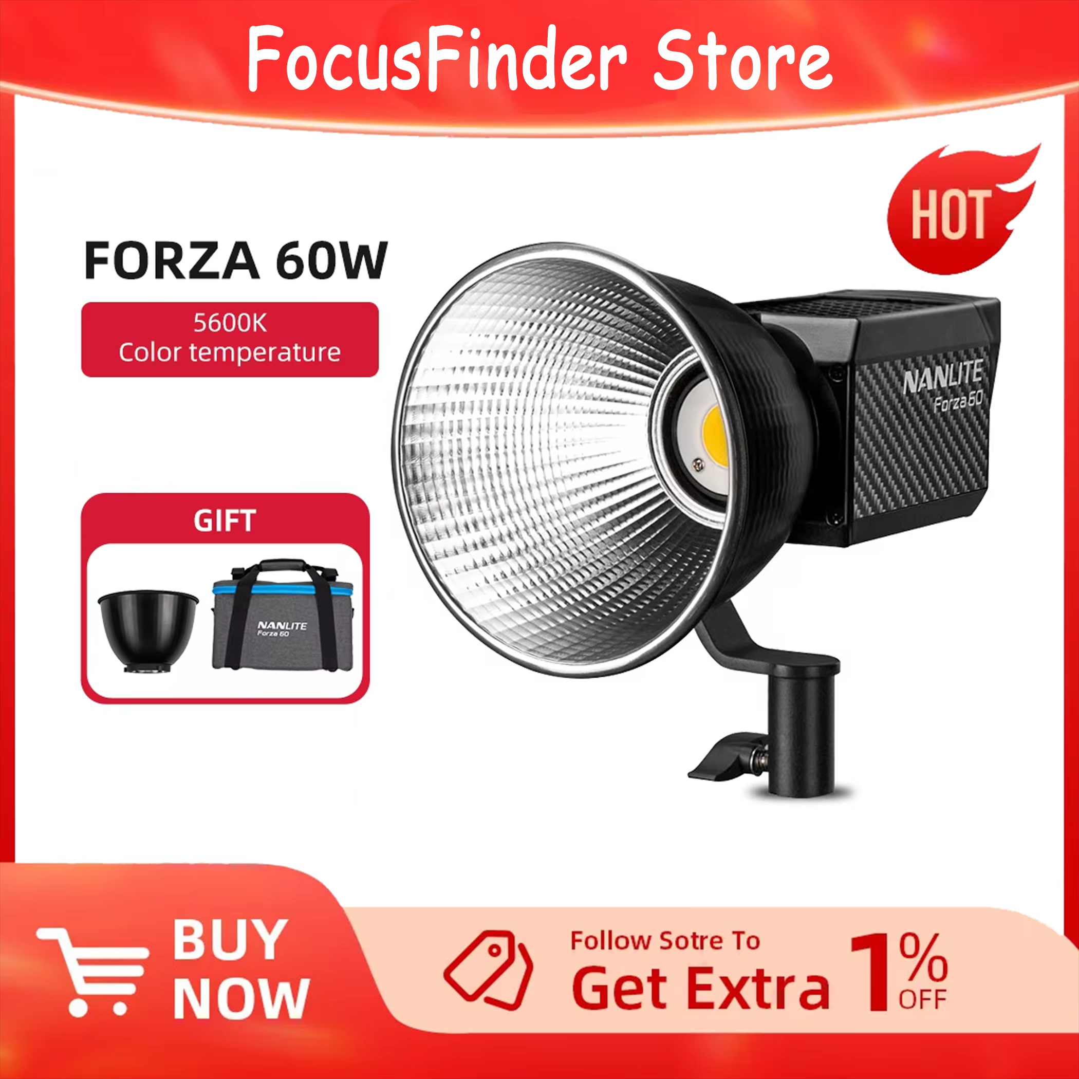 Nanlite Forza 60W Portable 560 - Portable Strobe Monolight のレビューと価格