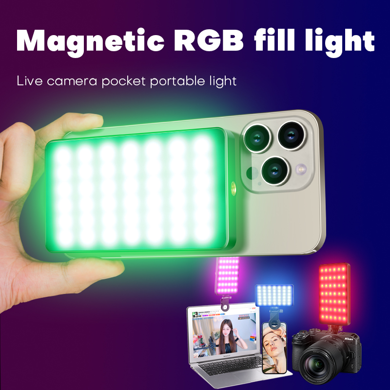 Magnetic RGB Mobile Phone Fill - Photography Lighting Handheld のレビューと価格