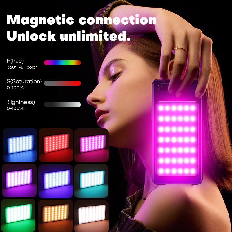 Magnetic RGB Mobile Phone Fill - Photography Lighting Handheld のレビューと価格