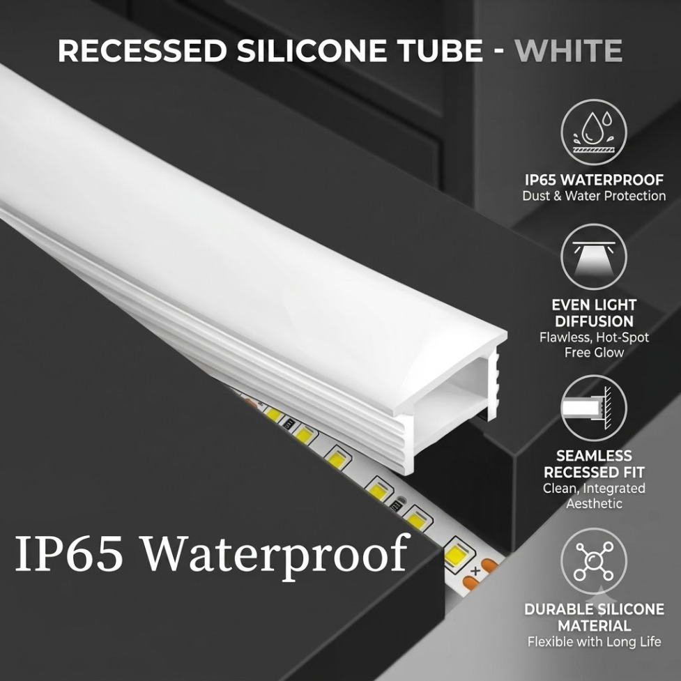 Recessed White Silicone Tube L - Diffusion Material Roll のレビューと価格