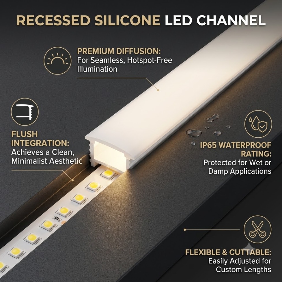 Recessed White Silicone Tube L - Diffusion Material Roll のレビューと価格