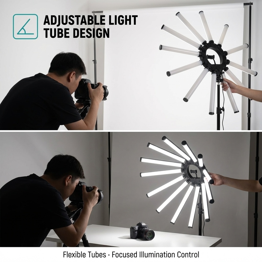12 Arms Multi Tube Photography - Photography Lighting Ring のレビューと価格