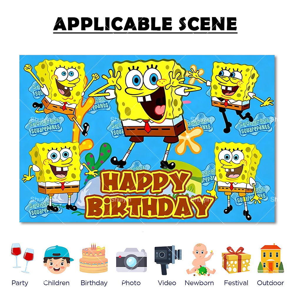 Cartoon SpongeBob Backdrop Chi - Photography Lighting Backdrop のレビューと価格
