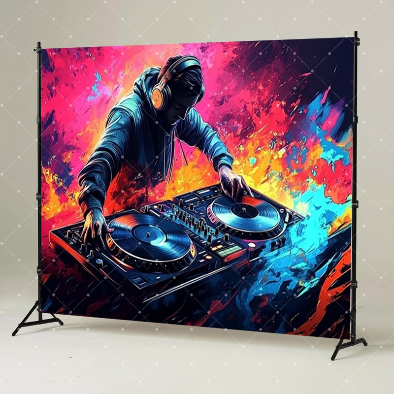Hip Hop Music DJ Party Decorat - Photography Lighting Backdrop のレビューと価格