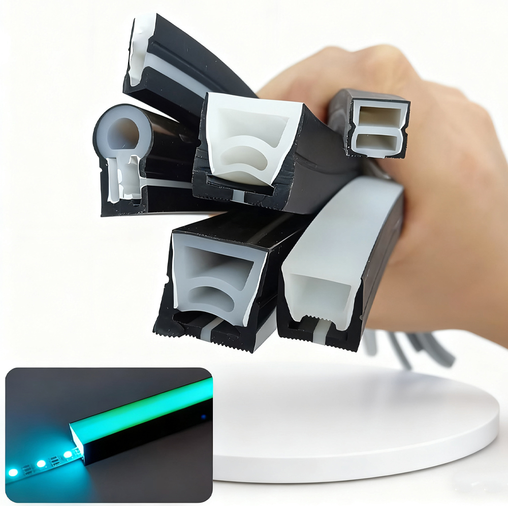 Black Silicone Tube LED Neon L - Diffusion Material Roll のレビューと価格