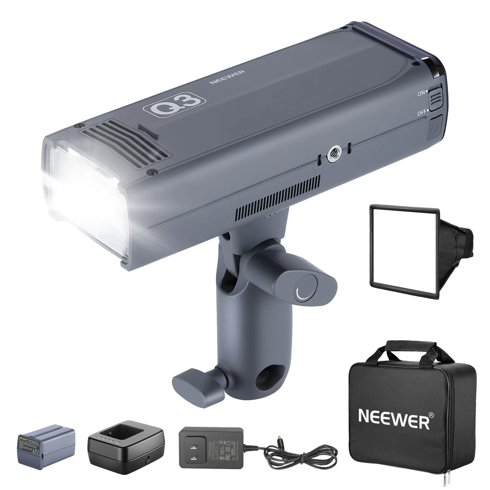 NEEWER Q3 200Ws 2.4G TTL Flash - Portable Strobe Monolight のレビューと価格