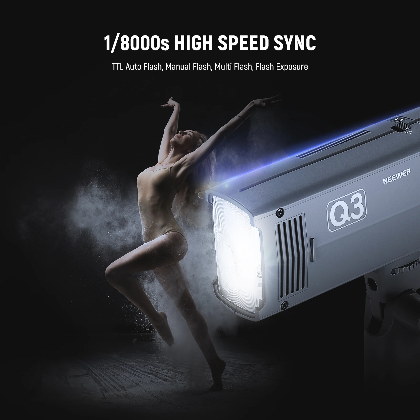 NEEWER Q3 200Ws 2.4G TTL Flash - Portable Strobe Monolight のレビューと価格