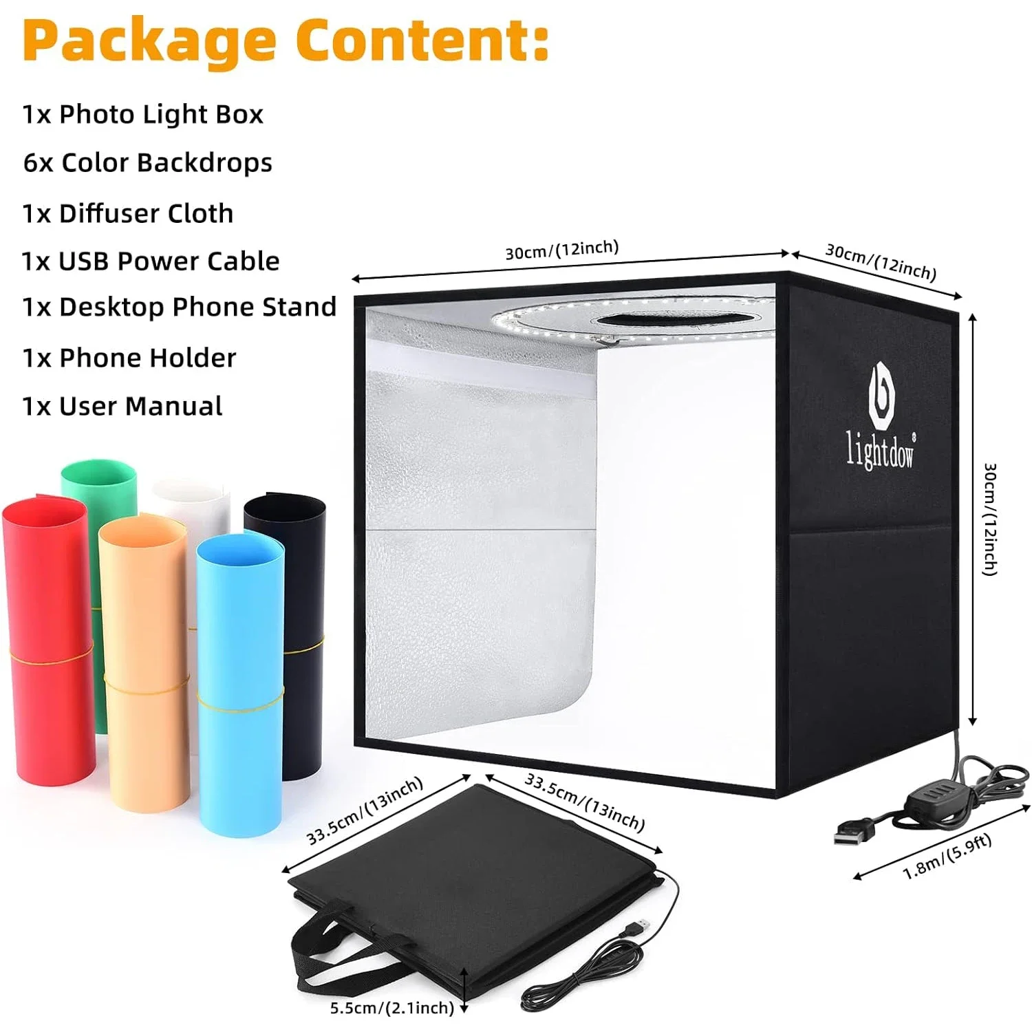Lightdow Dimmable Photo Box LE - Photography Lighting Case のレビューと価格