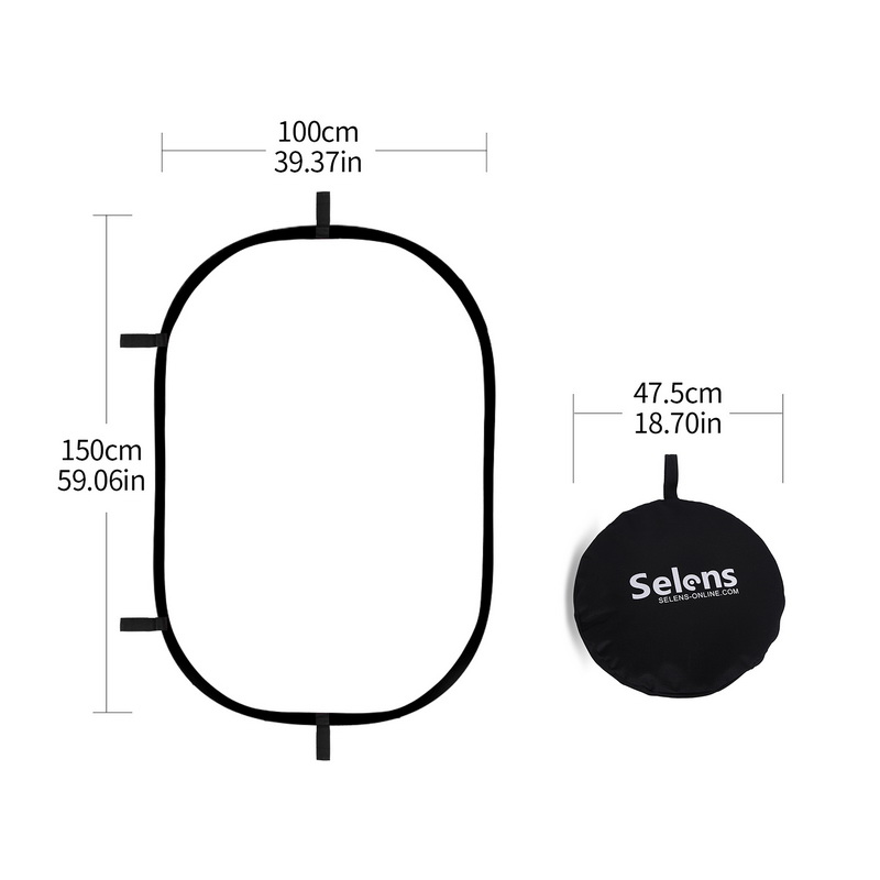 100X150CM Foldable Oval Reflec - Photography Lighting Board のレビューと価格