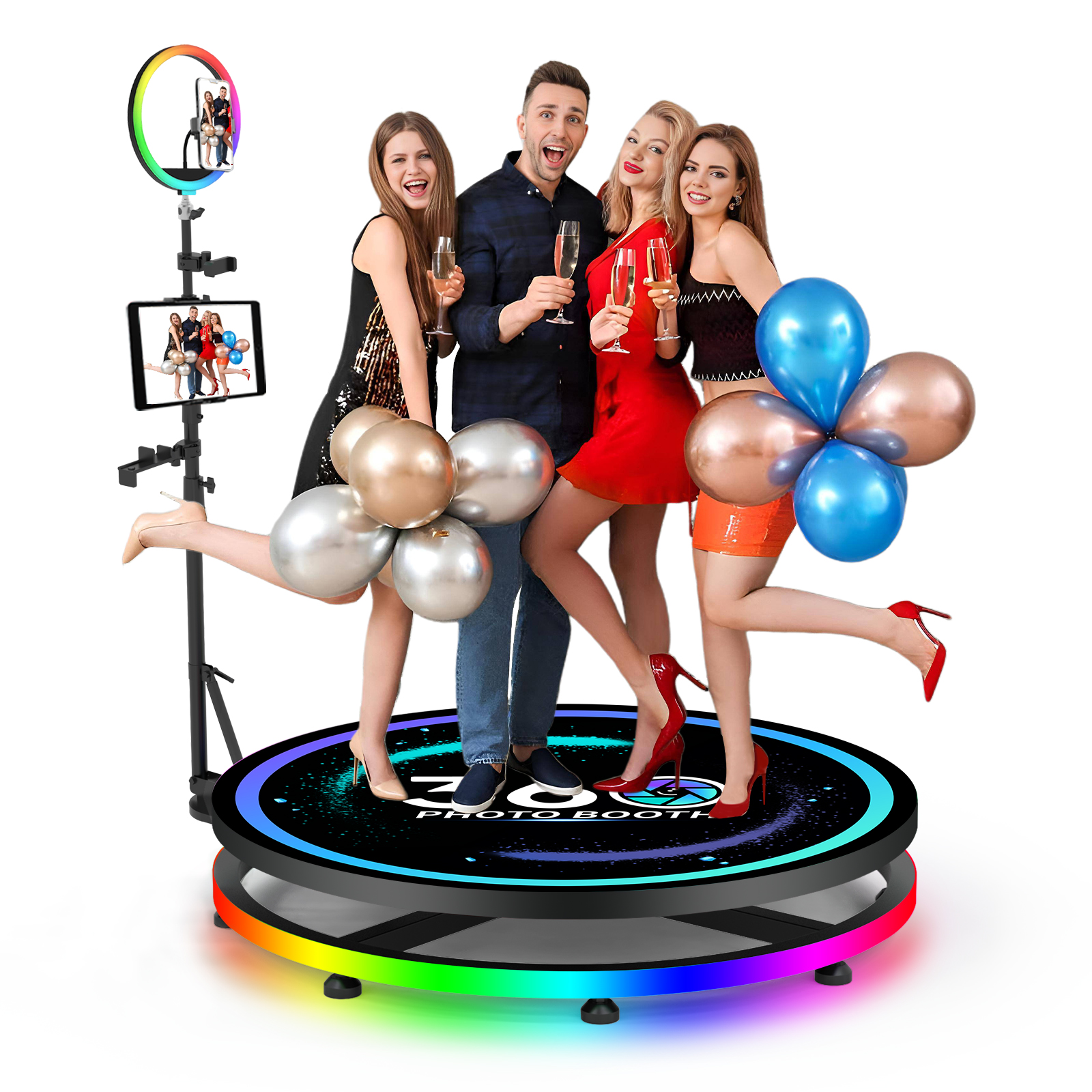 360 Photo Booth with Flight Ca - Photography Lighting Case のレビューと価格