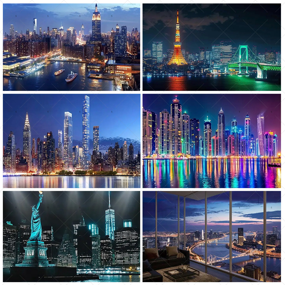 Night View High-Rise Building  - Photography Lighting Backdrop のレビューと価格