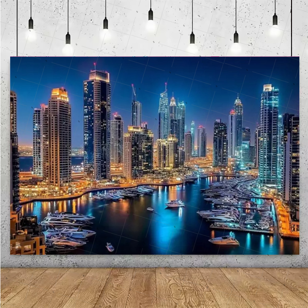 Night View High-Rise Building  - Photography Lighting Backdrop のレビューと価格