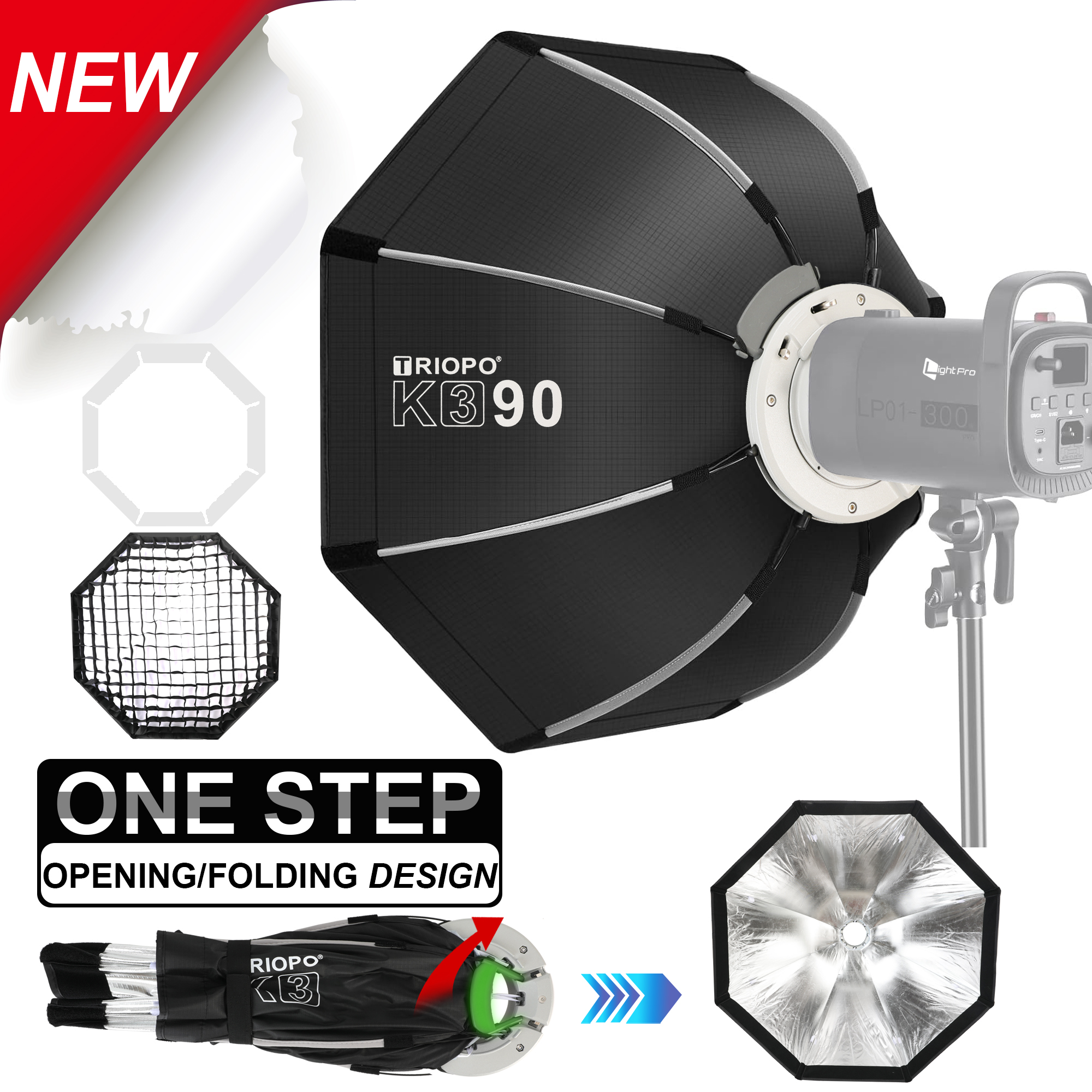 Triopo K3 Quick-Setup Bowens M - Photography Umbrella Lighting Setup のレビューと価格