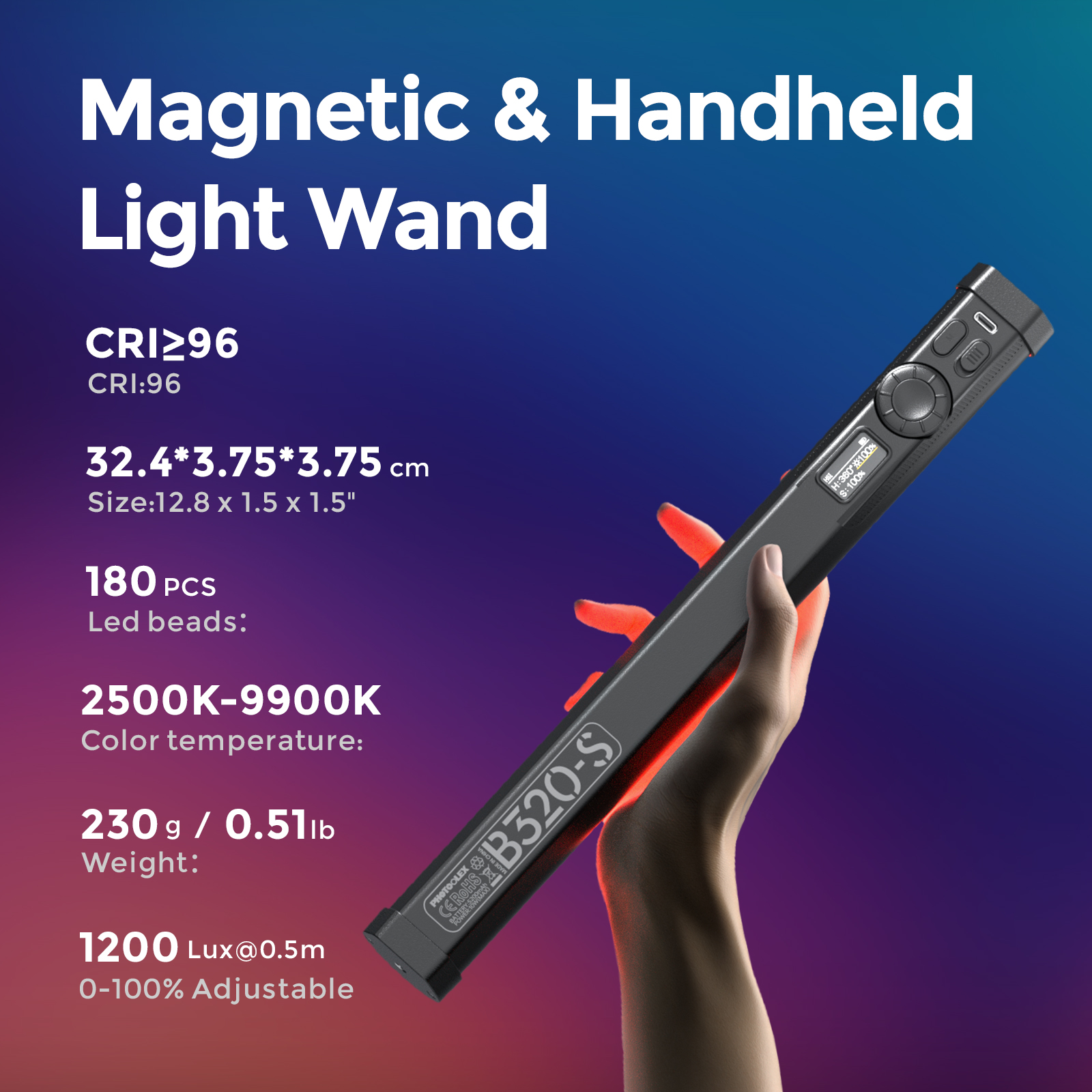PHOTOLEX RGB Colorful Stick Li - Photography Lighting Types のレビューと価格