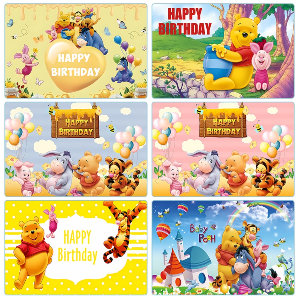 Bear Winnie The Pooh Birthday  - Photography Lighting Backdrop のレビューと価格