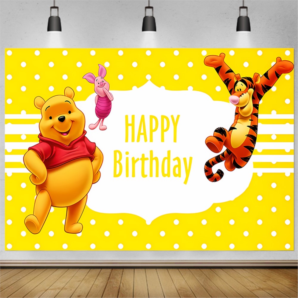 Bear Winnie The Pooh Birthday  - Photography Lighting Backdrop のレビューと価格